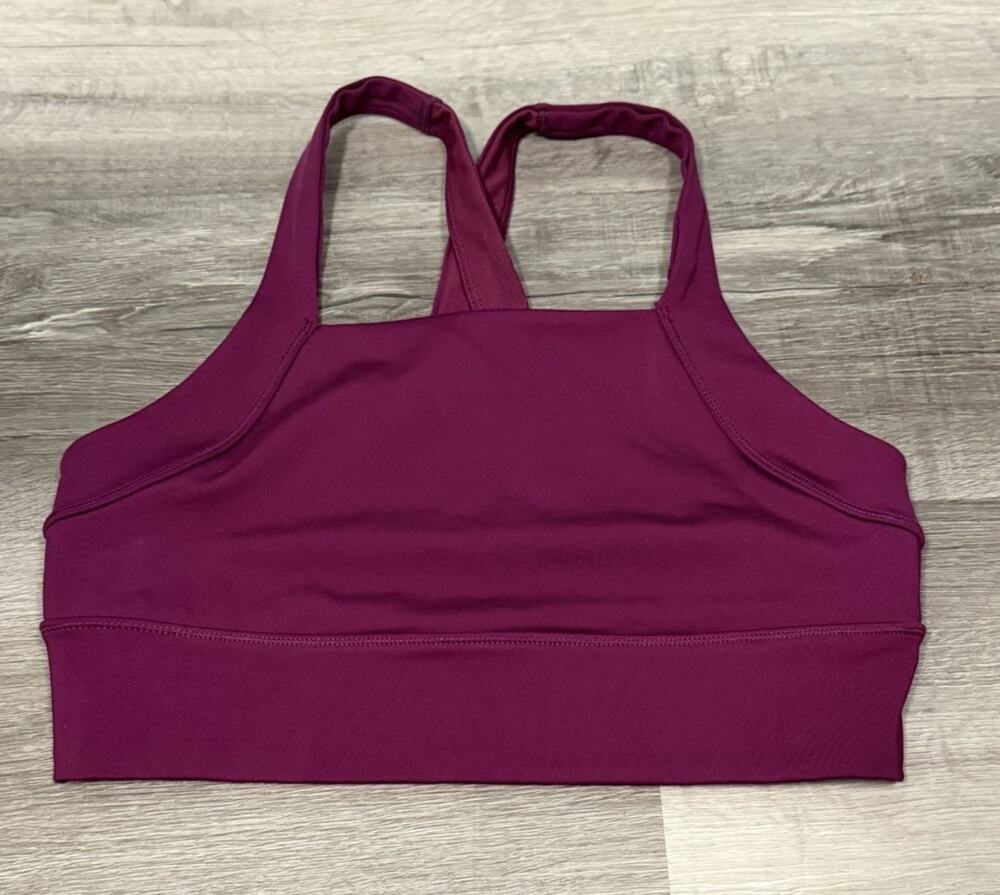 Free People Movement Sports Bra M Berry Purple Strappy Racerback Longline